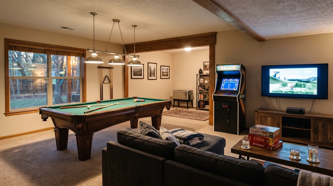 Airbnb with a Game Room in OKC: Arcade & Rec Room Homes for Groups in Oklahoma City